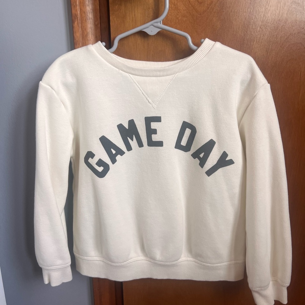 New; Little Co Cream 'Game Day' Sweatshirt